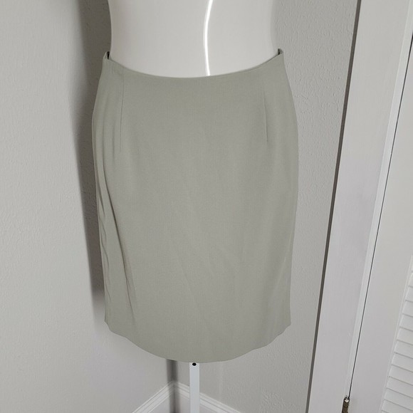 Iris Singer Collection Classy Blazer & Skirt 2 Piece Outfit Set ~ Sz 6 ~ Green - Picture 3 of 8